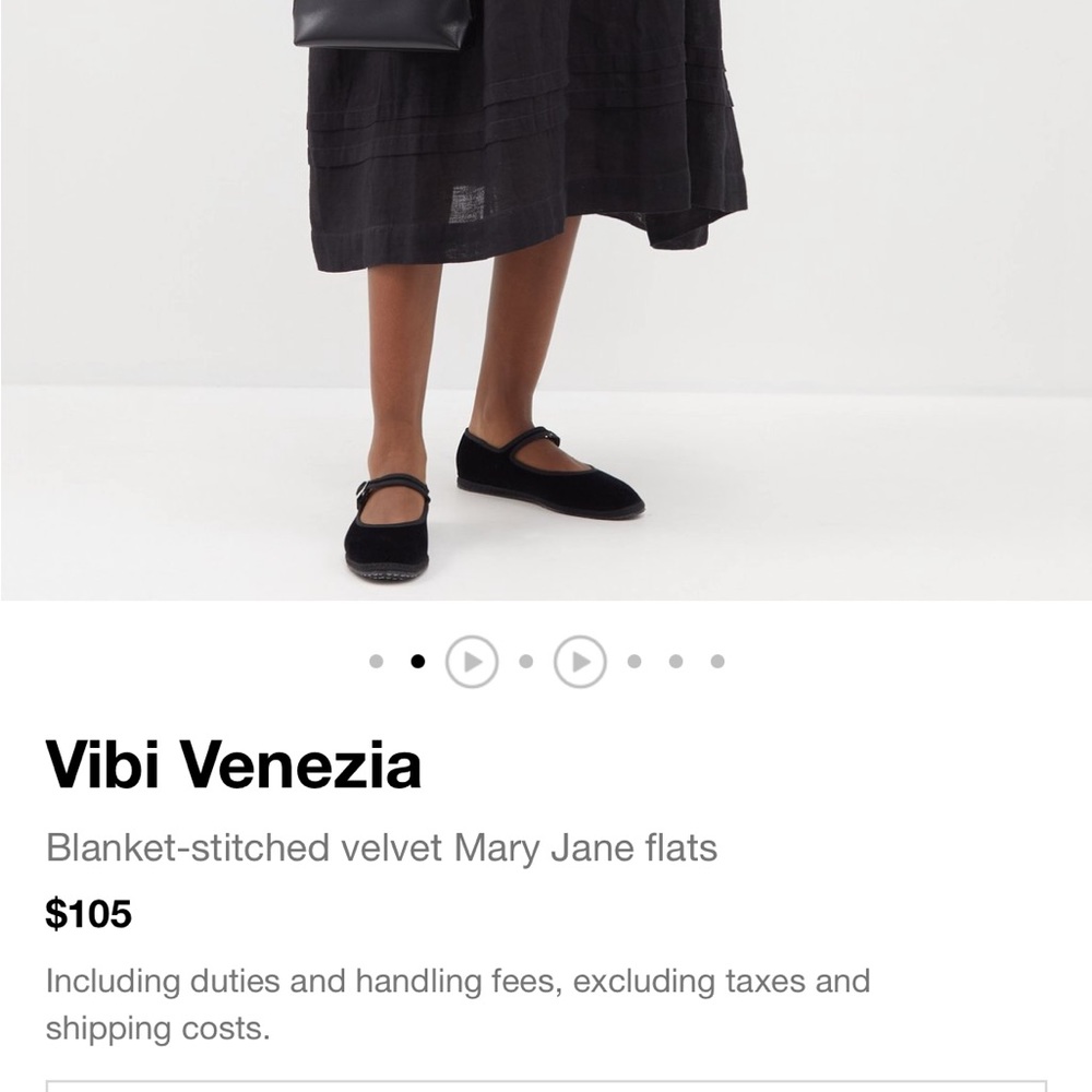 Vibi Venezia Velvet Ballet Flats NWT